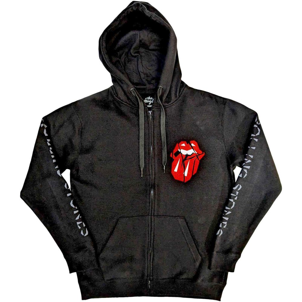 The Rolling Stones - Hackney Diamonds Shattered Tongue Zip hoodie - Black